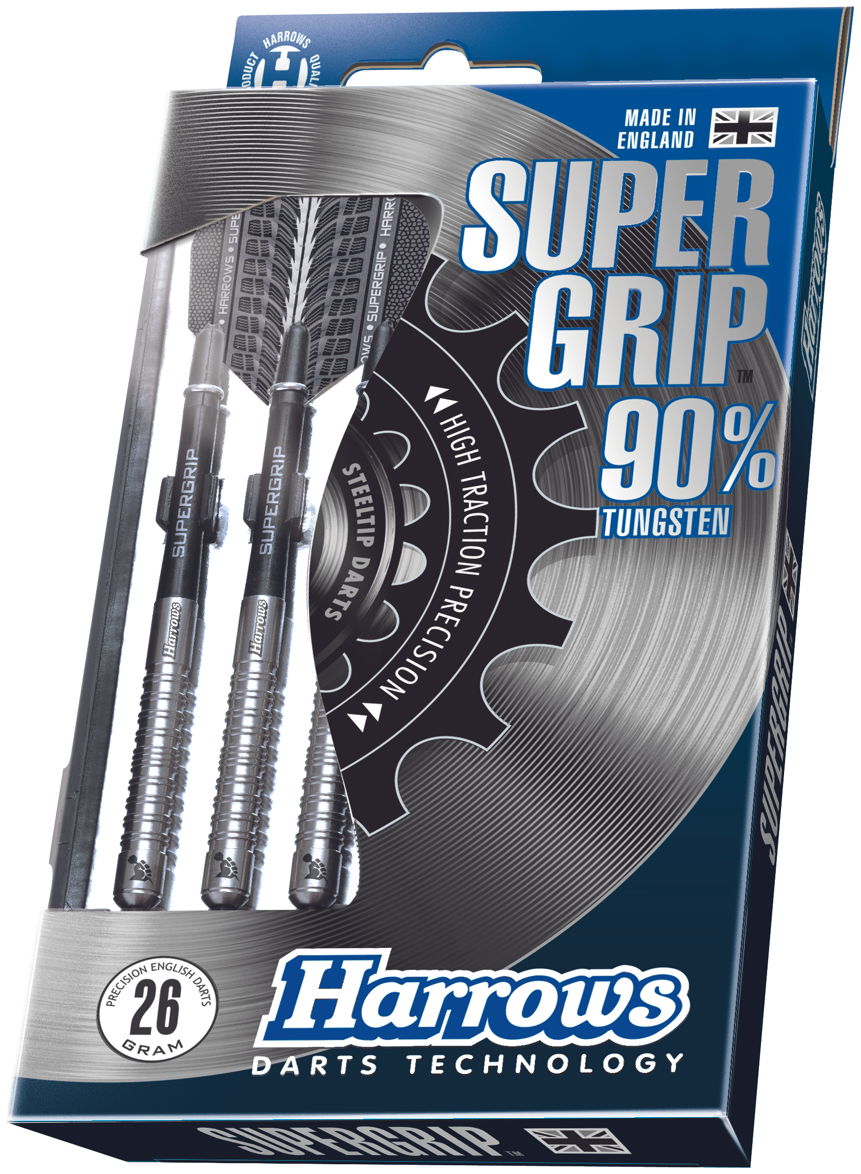 Harrows Supergrip 90% Tungsten Steel Tip Dart Set image 0