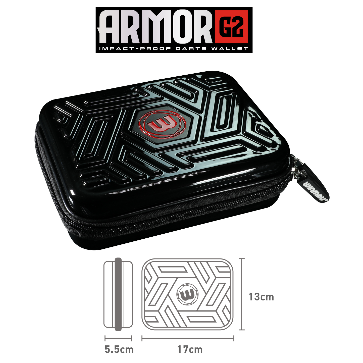 Winmau Armor G2 Black Dart Case image 2