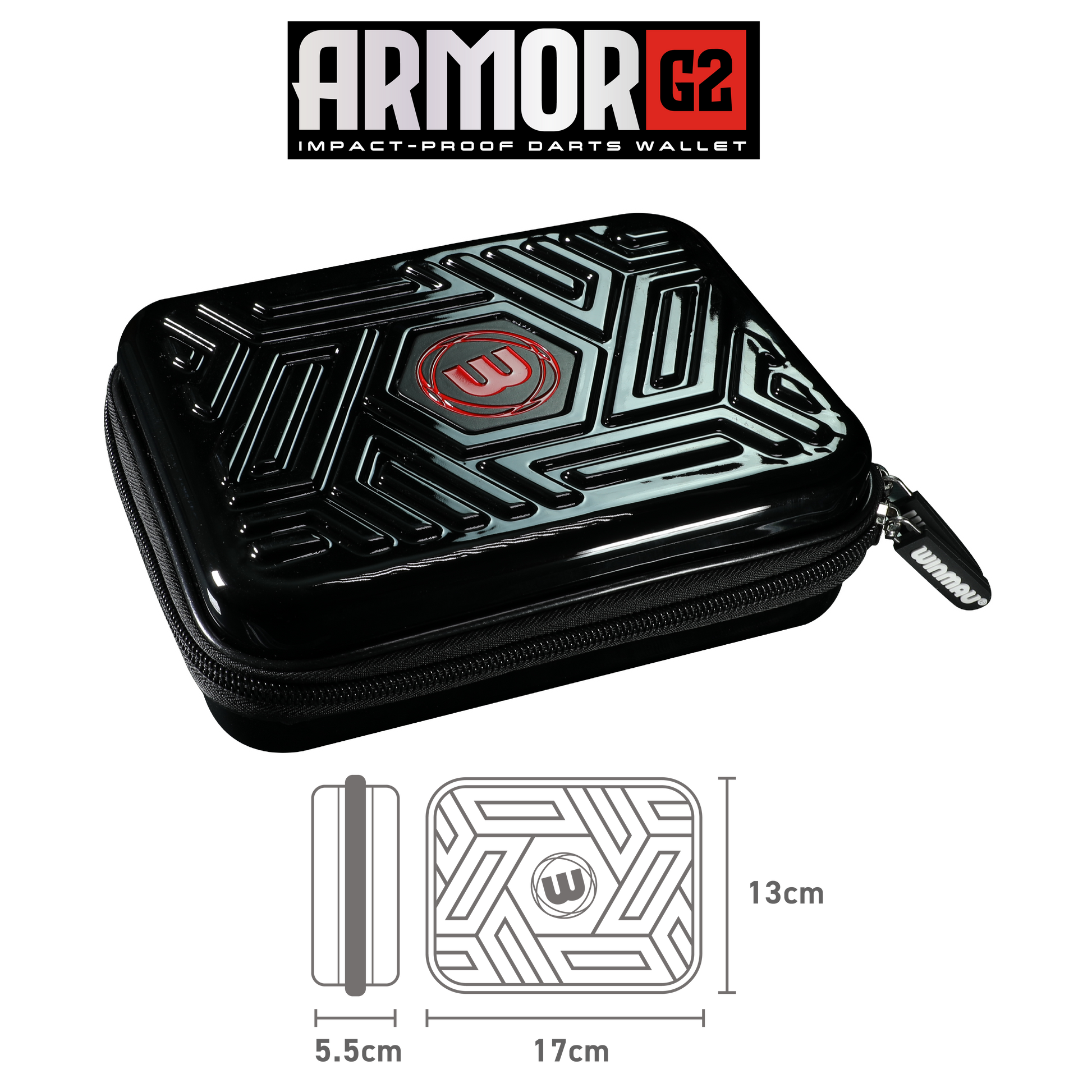 Winmau Armor G2 Black Dart Case image 2