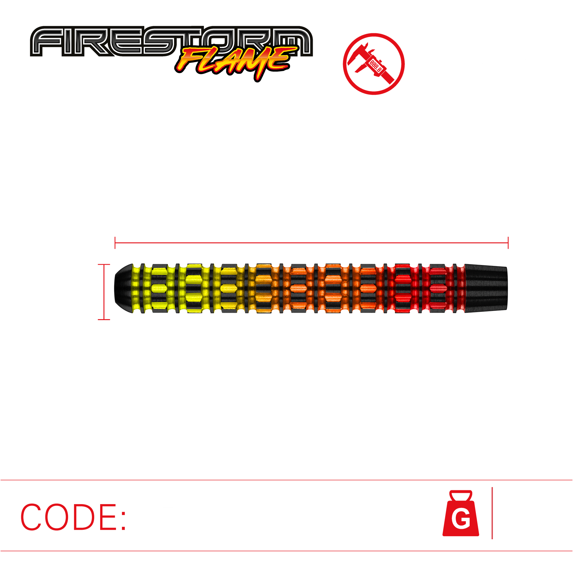 Winmau Firestorm Flame Steel Tip Dart Set image 3