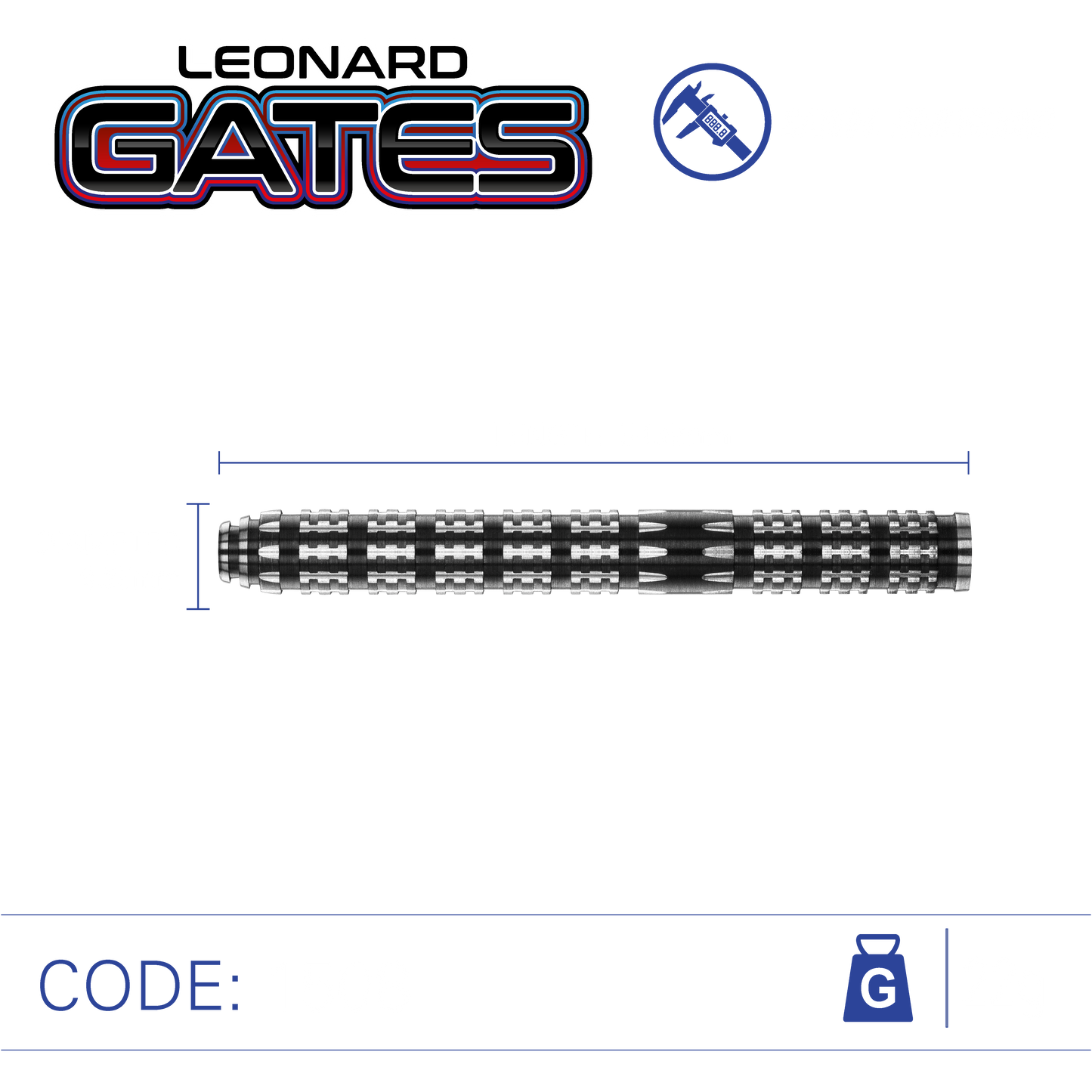 Winmau Leonard Gates 90% Tungsten Steel Tip Dart Set image 2