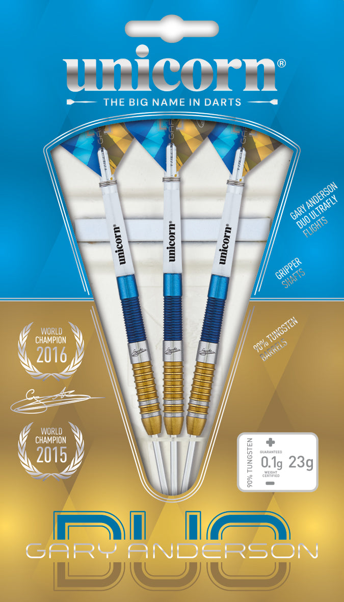 Unicorn Gary Anderson Duo 90% Tungsten Dart Set image 0