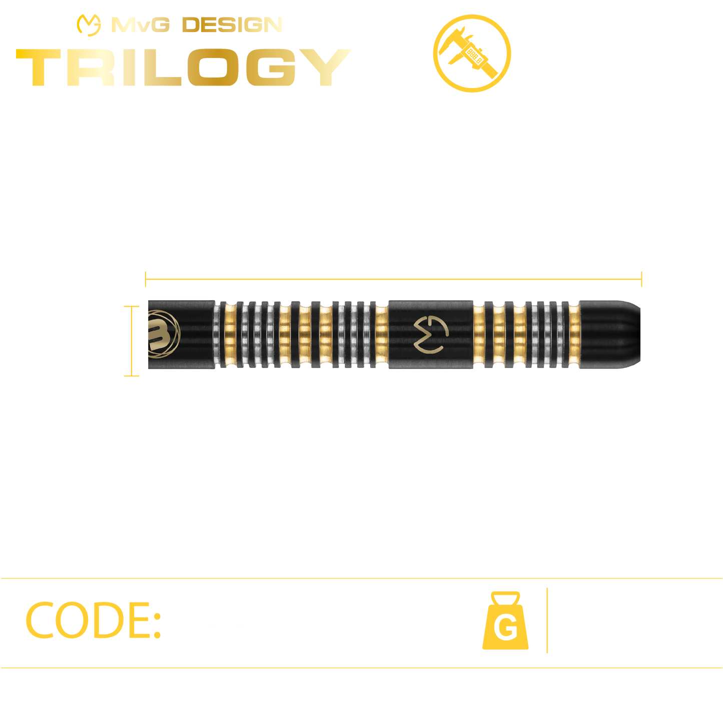 Winmau Michael Van Gerwen Trilogy Steel Tip Dart Set image 3