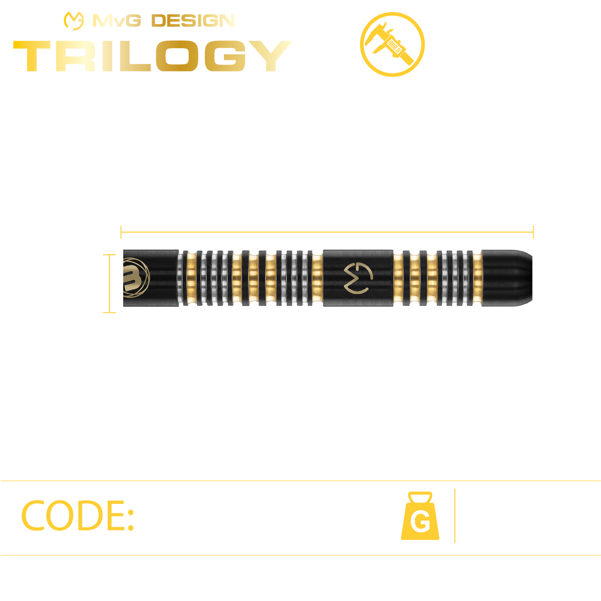 Winmau Michael Van Gerwen Trilogy Steel Tip Dart Set image 3