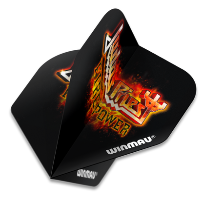 Winmau Rock Legends Judas Priest Flaming Logo Dart Flights