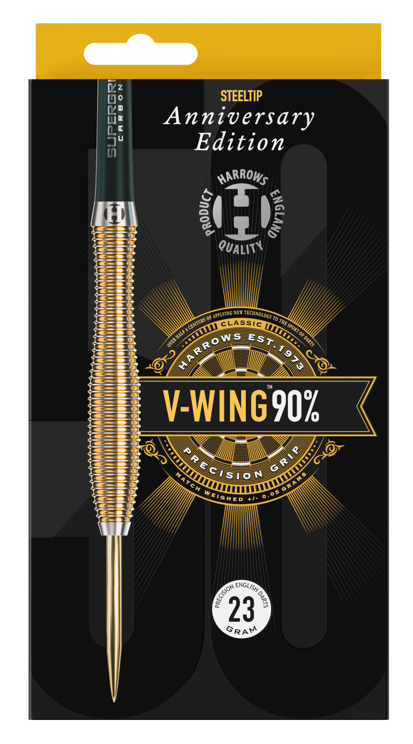 Harrows V-Wing 90% ANNIVERSARY EDITION 90% Tungsten Steel Tip Dart Set image 2
