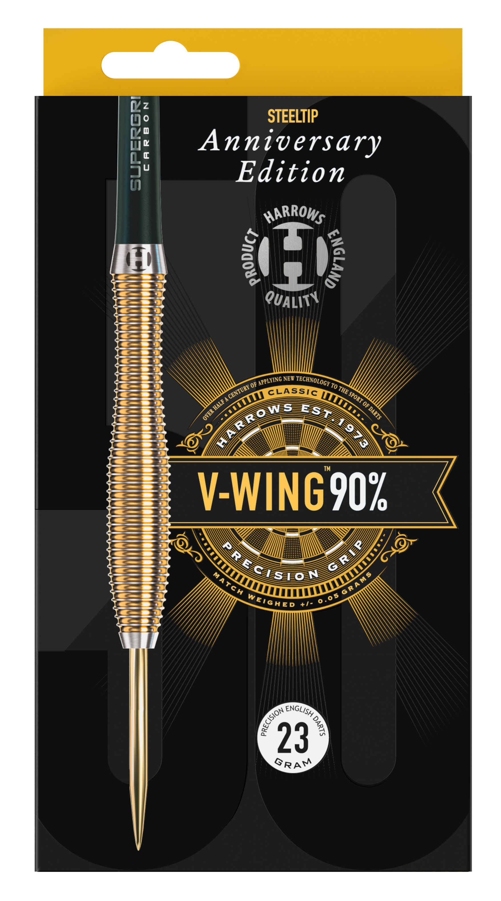 Harrows V-Wing 90% ANNIVERSARY EDITION 90% Tungsten Steel Tip Dart Set image 2