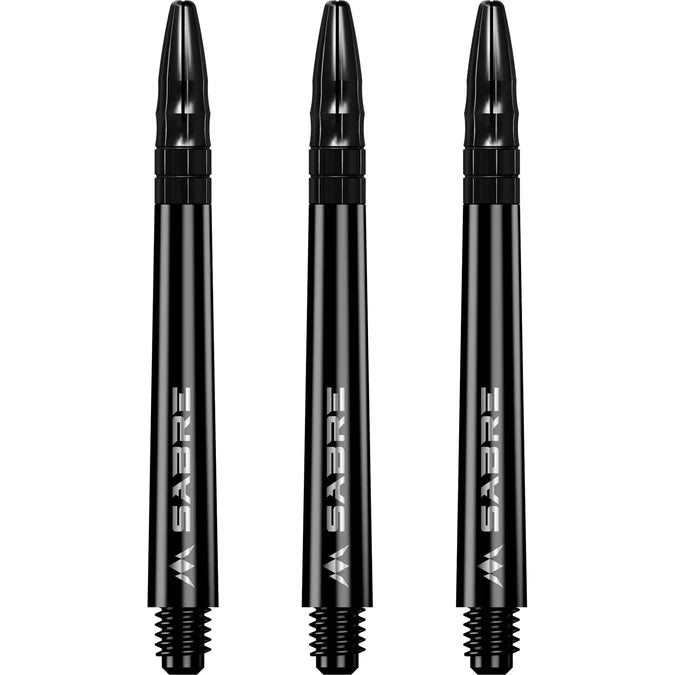 Mission Sabre Black-Black Top Polycarbonate Dart Shaft Stem image 0