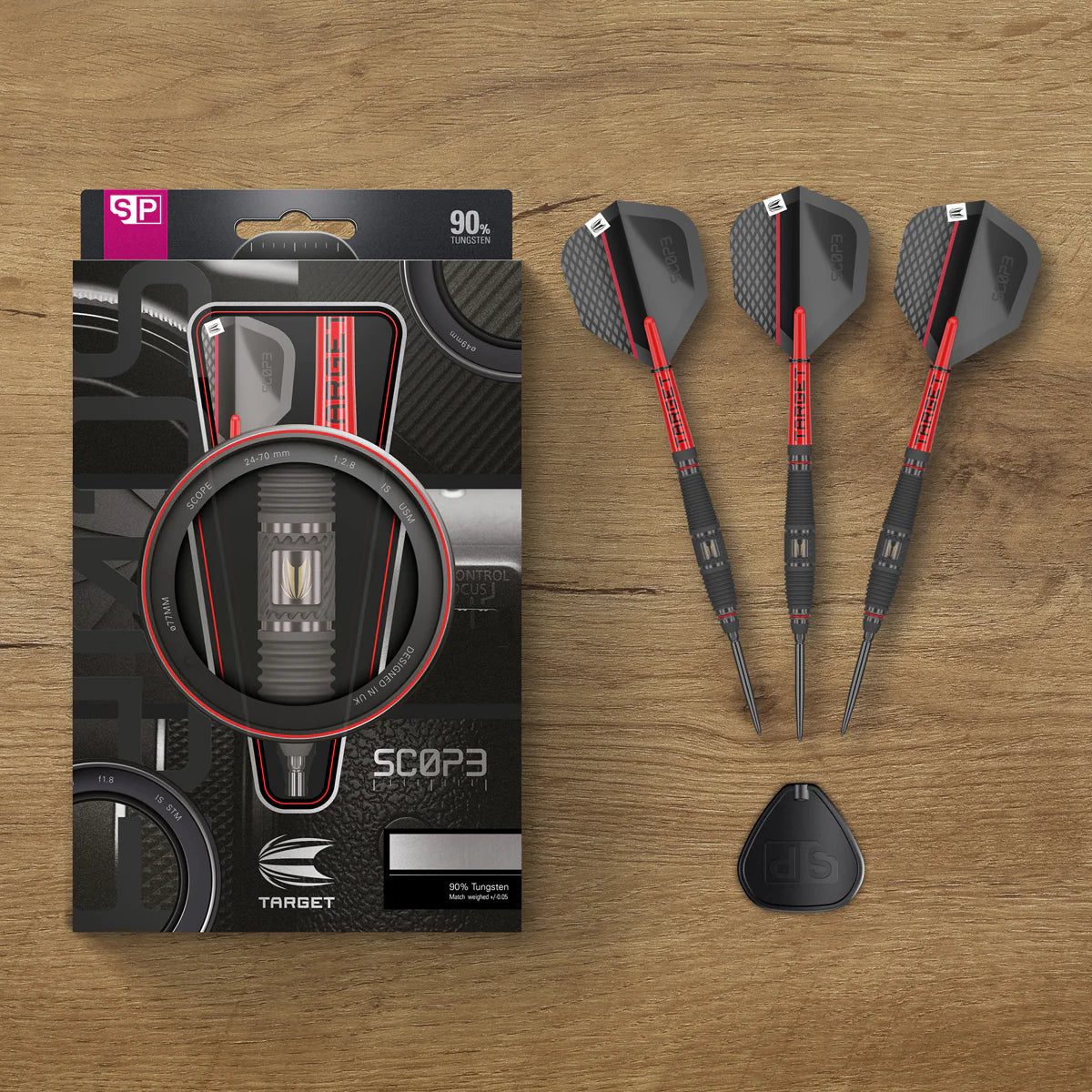 Target Scope 03 90% Tungsten Swiss Point Steel Tip Dart Set image 6