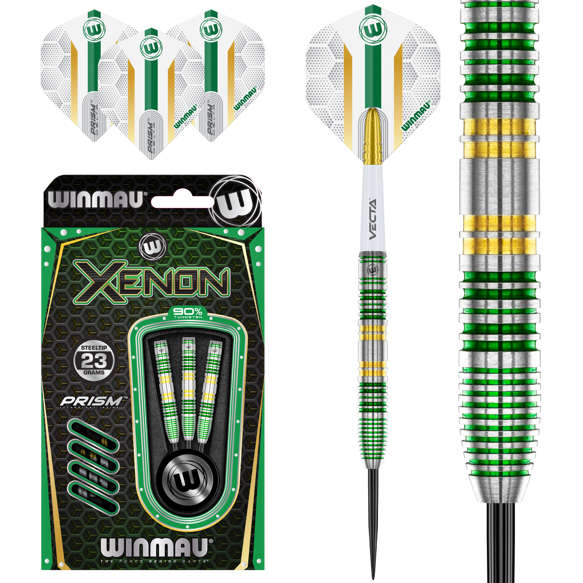 Winmau Xenon 90% Tungsten Steel Tip Dart Set image 0