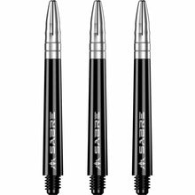 Mission Sabre Black-Silver Top Polycarbonate Dart Shaft Stem image 0