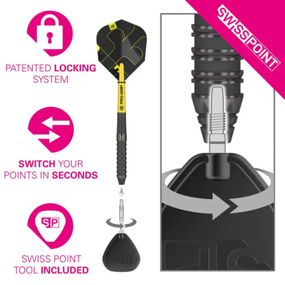 Target Bolide Void 02 90% Tungsten Swiss Point Steel Tip Dart Set image 6