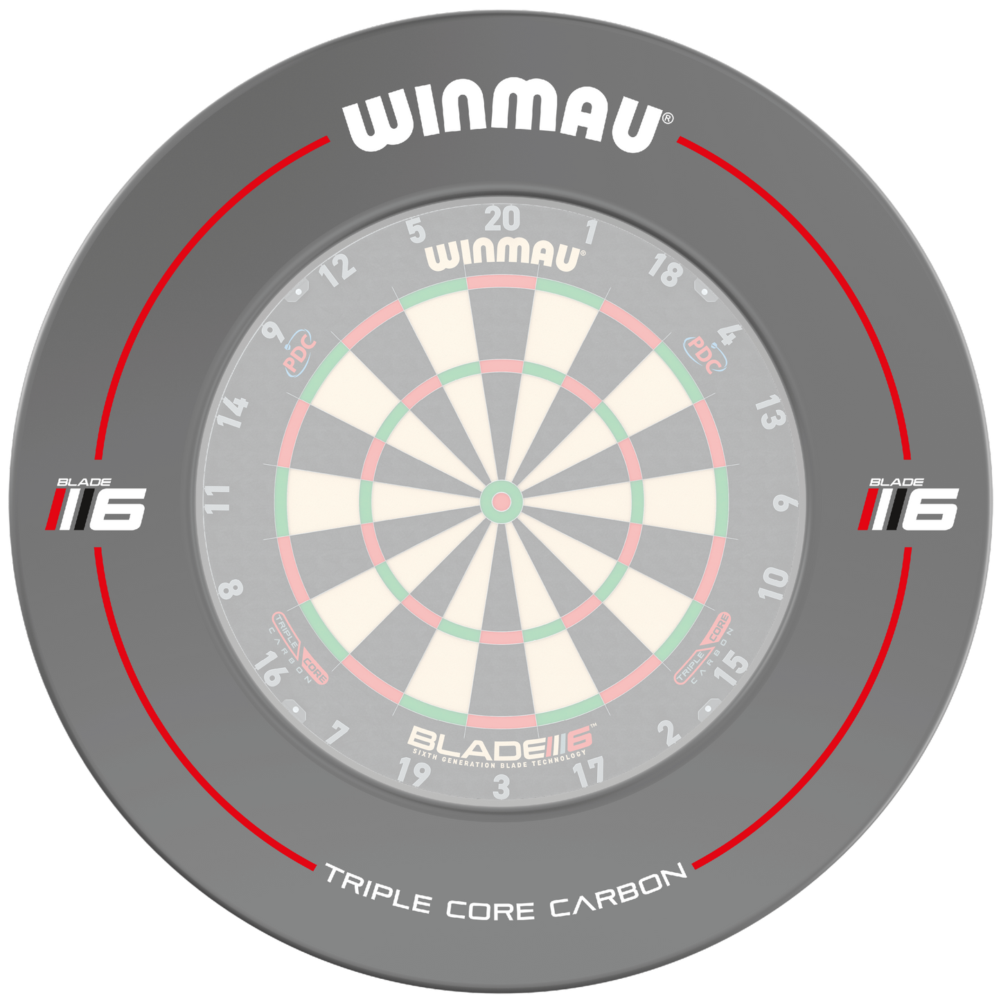 Winmau Blade 6 Grey Dartboard Surround image 1