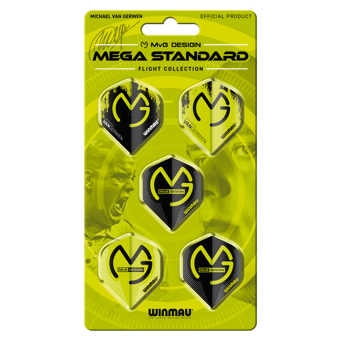 Winmau MVG Mega Standard Dart Flight Collection image 0