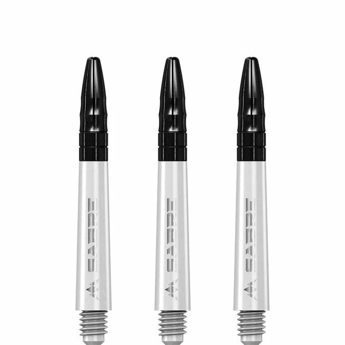 Mission Sabre White-Black Top Polycarbonate Dart Shaft Stem image 1