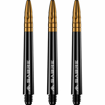 Mission Sabre Black-Gold Top Polycarbonate Dart Shaft Stem image 0