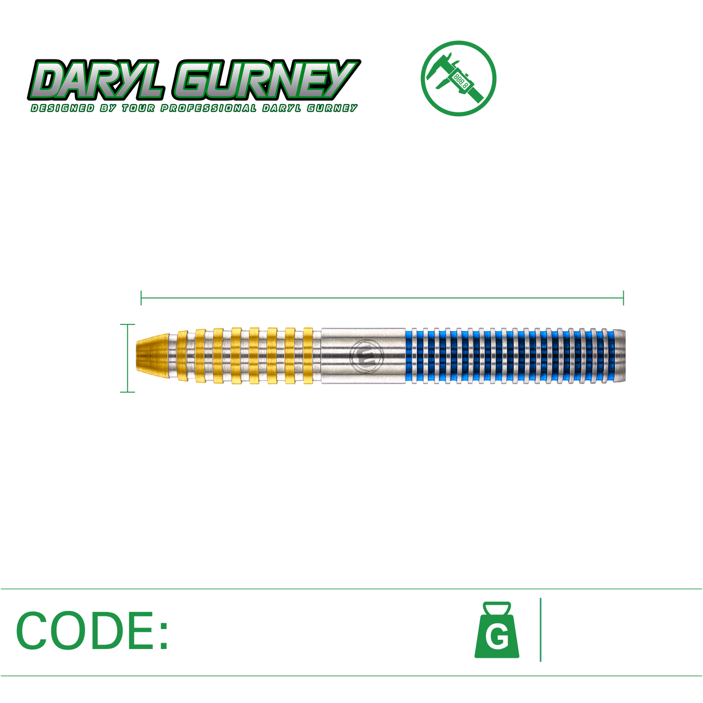 Winmau Daryl Gurney SC 1.0 Series 90% Tungsten Steel Tip Dart Set image 2