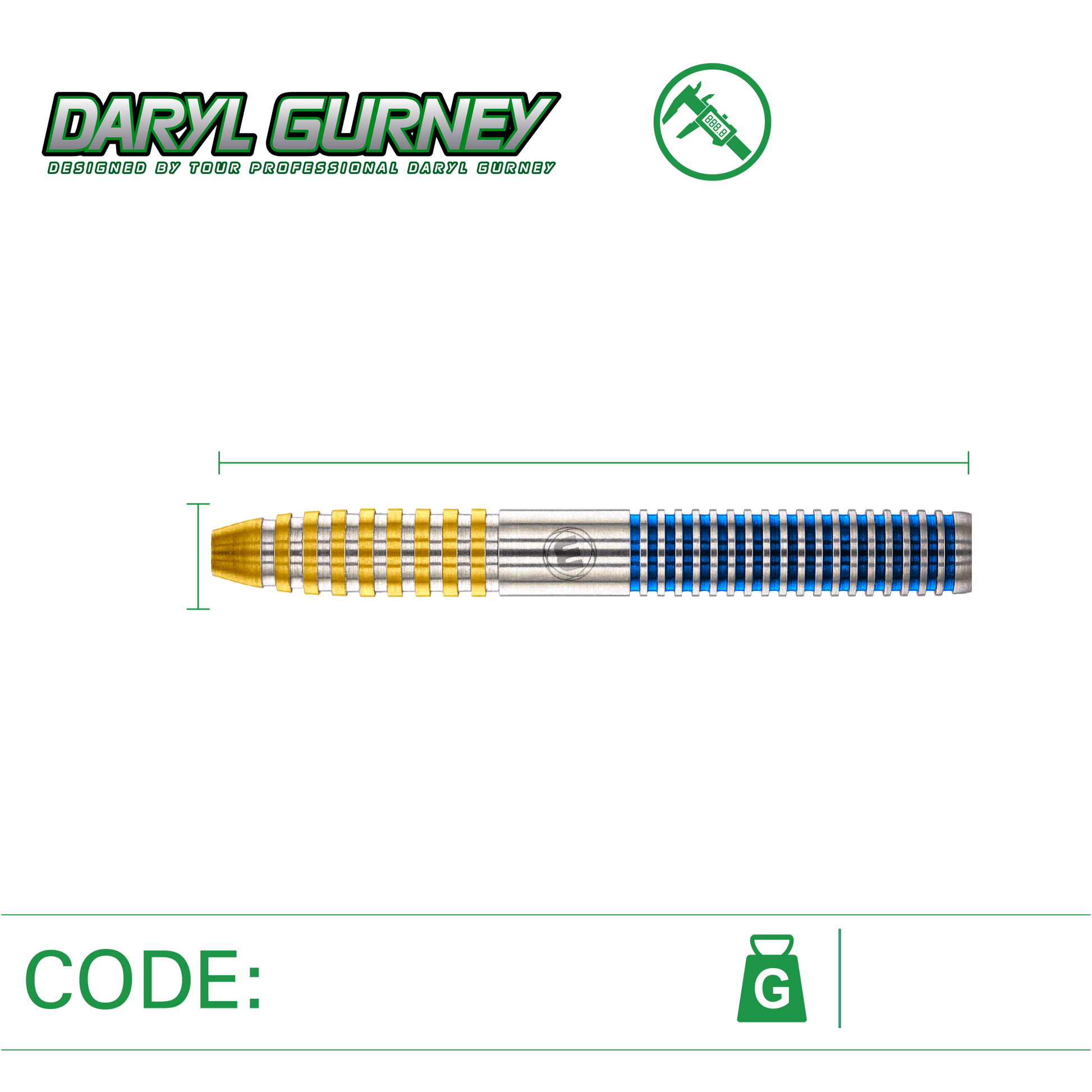 Winmau Daryl Gurney SC 1.0 Series 90% Tungsten Steel Tip Dart Set image 2