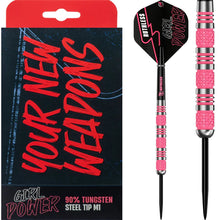 Ruthless Girl Power Darts Pink - M1 - Knurled - 90% Steel Tip Tungsten Dart Set image 0