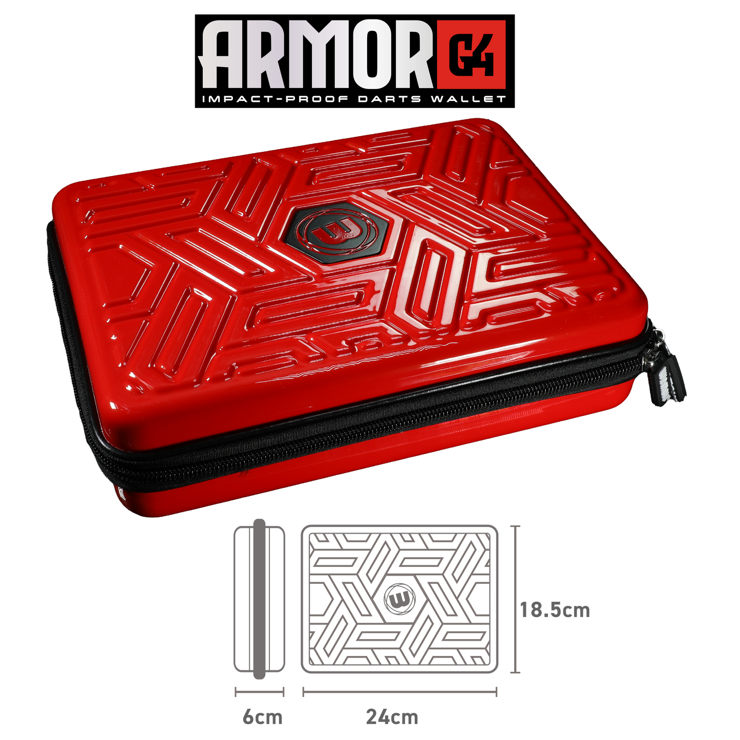 Winmau Armor G4 Red Dart Case image 3