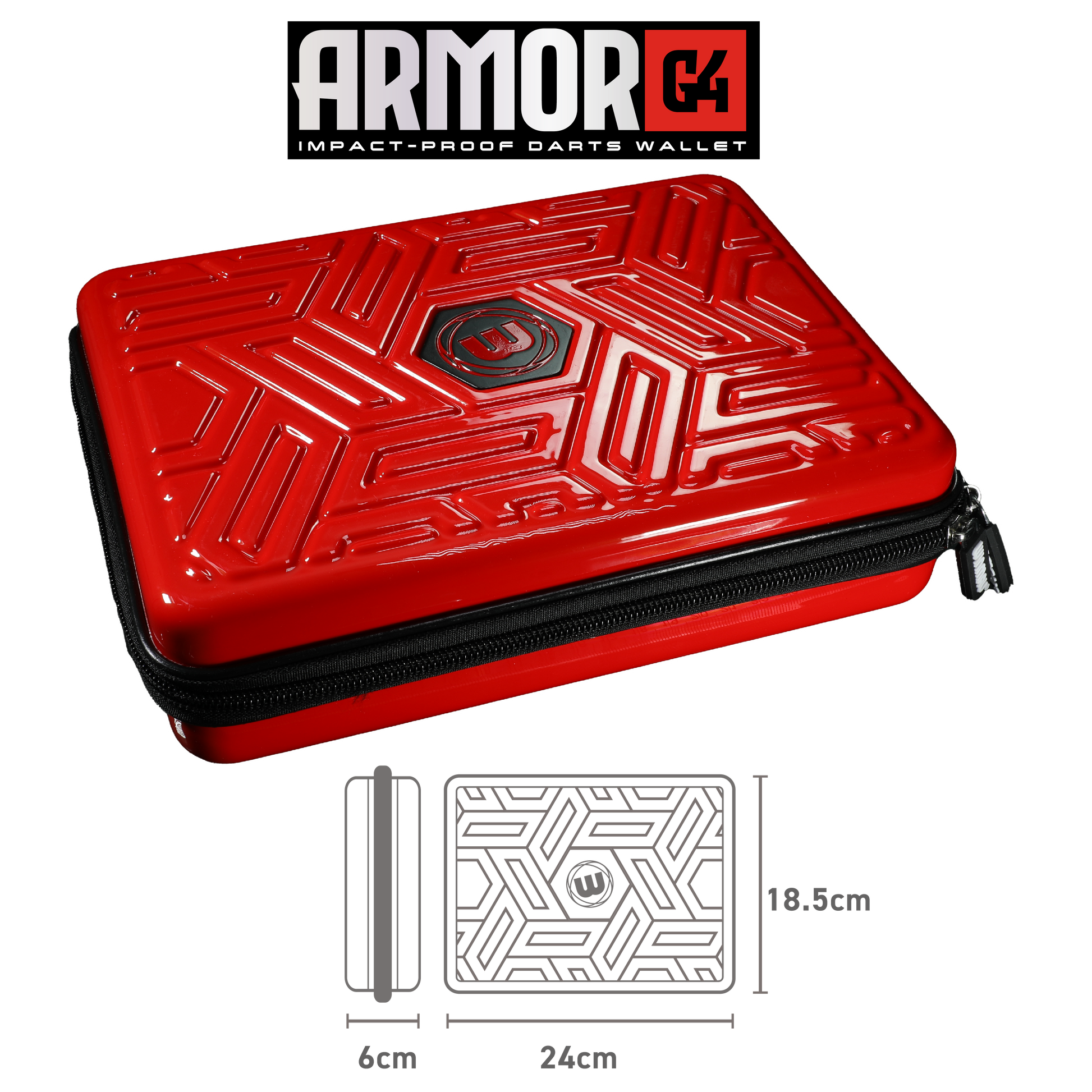 Winmau Armor G4 Red Dart Case image 3
