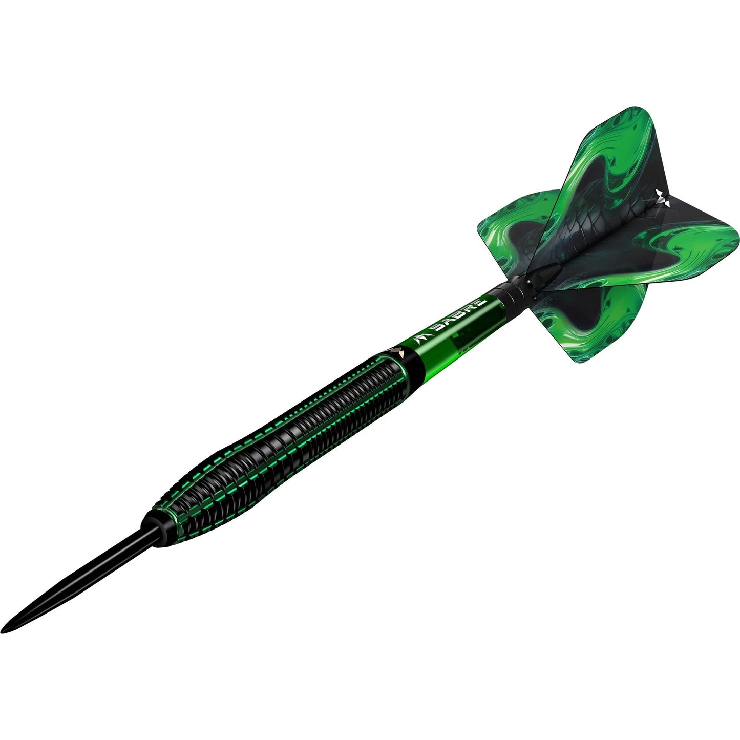 Mission Venom Black & Green Electro Plated 90% Tungsten Steel Tip Dart Set image 1