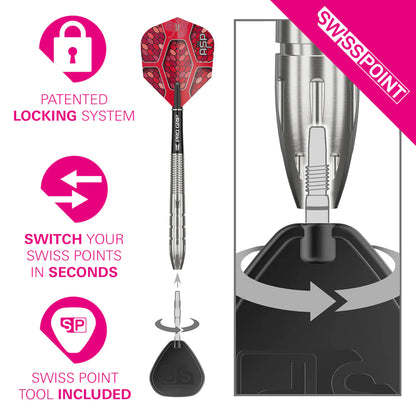 Target Nathan Aspinall G1 90% Tungsten Swiss Point Steel Tip Dart Set image 2