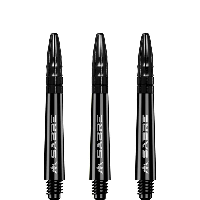 Mission Sabre Black-Black Top Polycarbonate Dart Shaft Stem image 1
