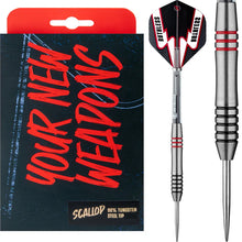 Ruthless Scallop Steel Tip - Twin Ring - Black & Red Dart Set - 24g image 0