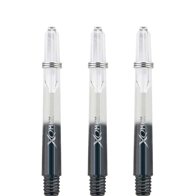 XQMax Gradient Polycarbonate Transparent & Black Dart Shaft Stem image 2