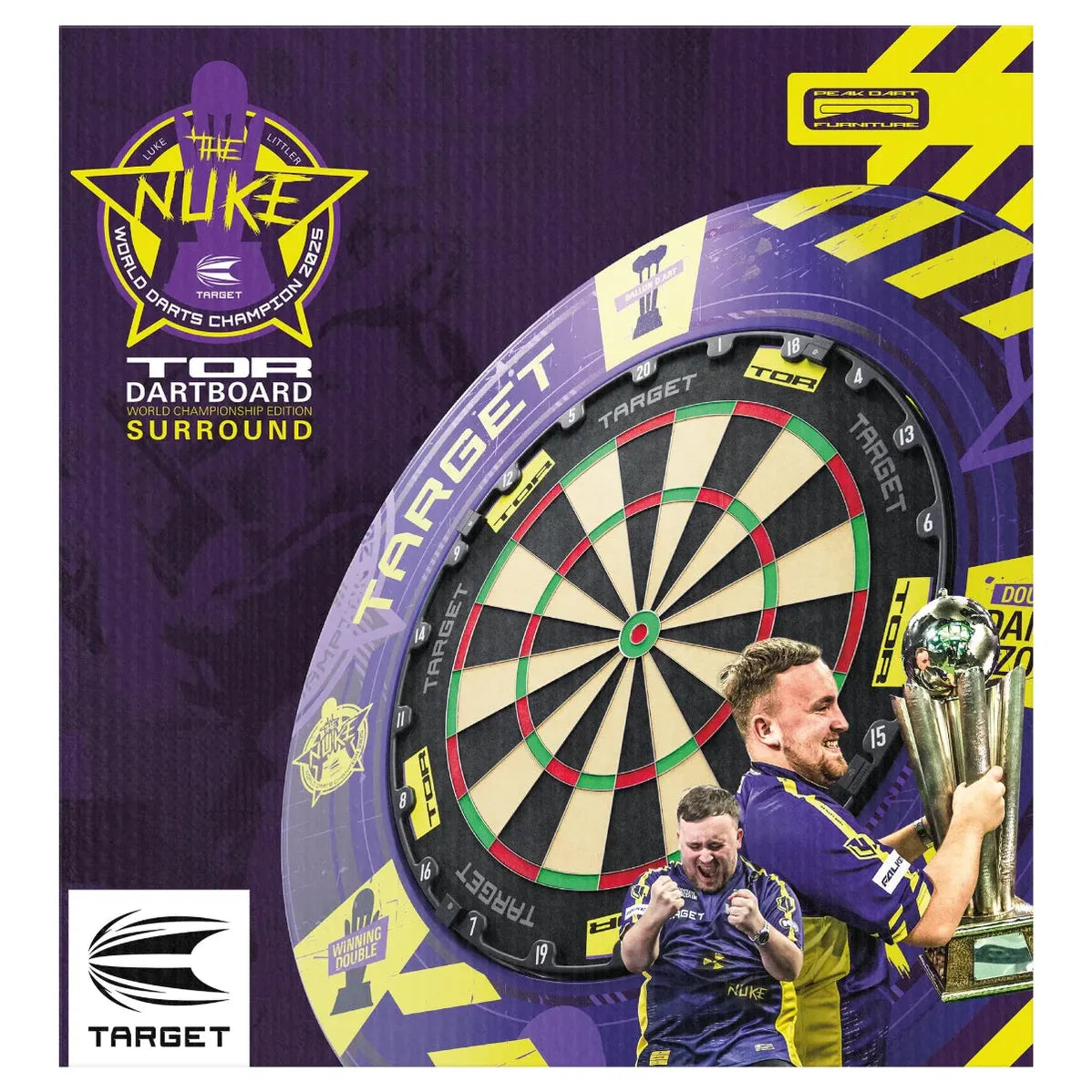 Target Luke 'The Nuke Littler World Champion Surround & TOR Dartboard Bundle image 8