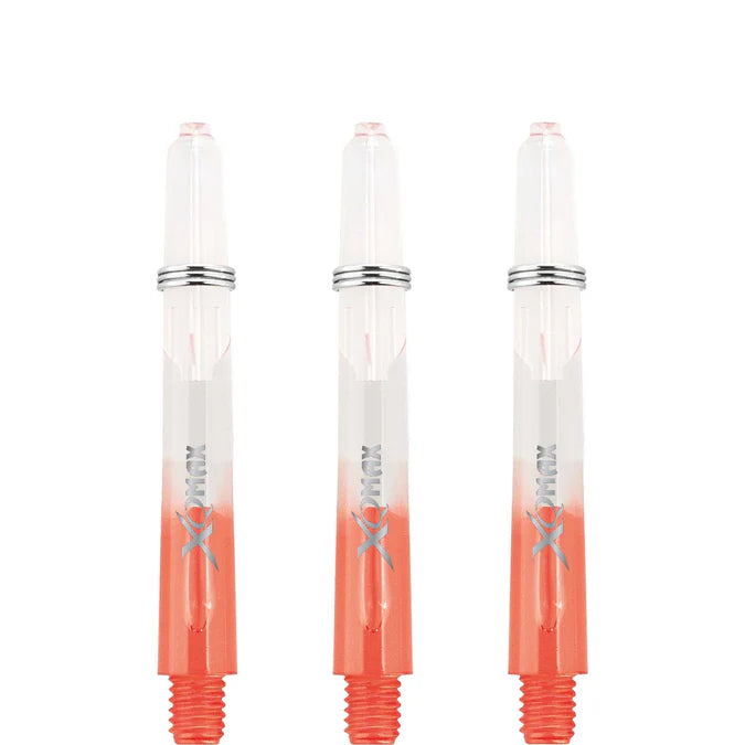 XQMax Gradient Polycarbonate Transparent & Red Dart Shaft Stem image 2