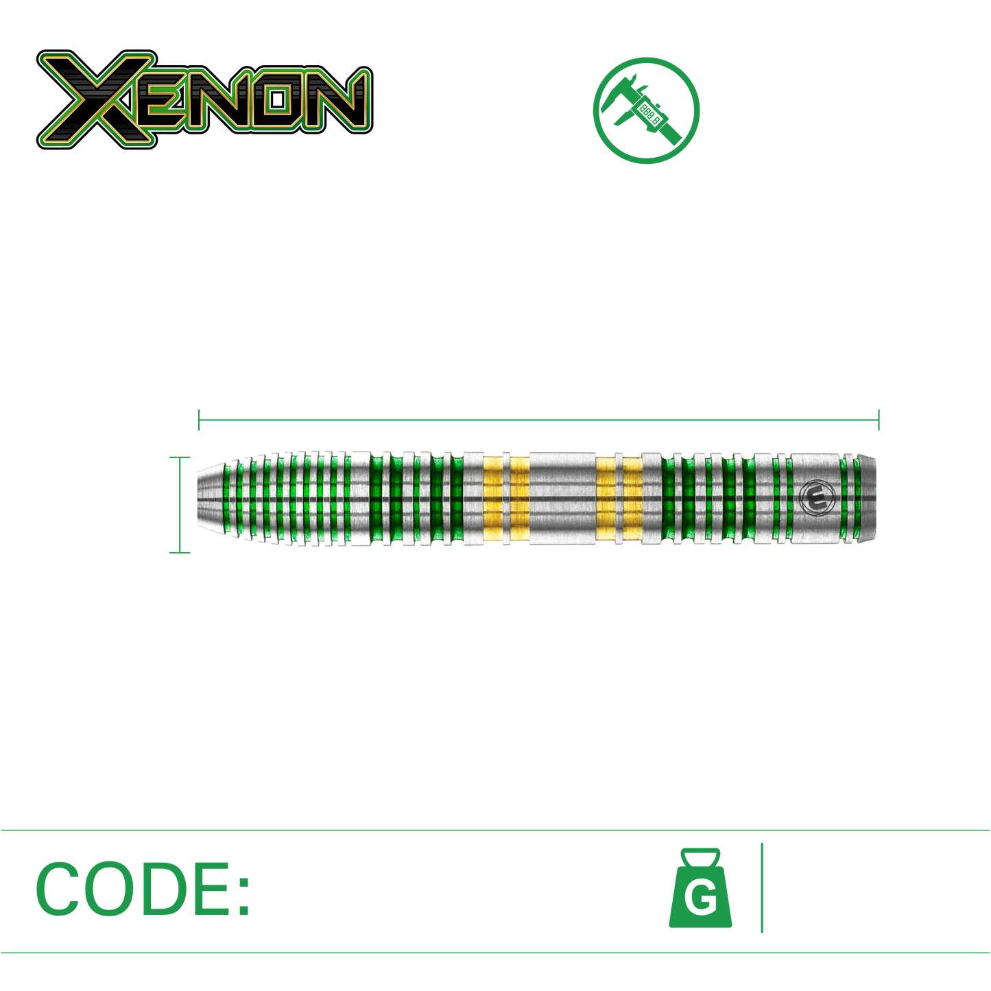 Winmau Xenon 90% Tungsten Steel Tip Dart Set image 2