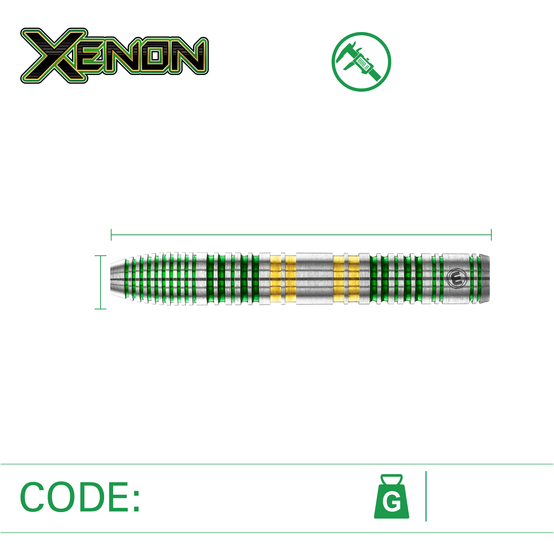 Winmau Xenon 90% Tungsten Steel Tip Dart Set image 2