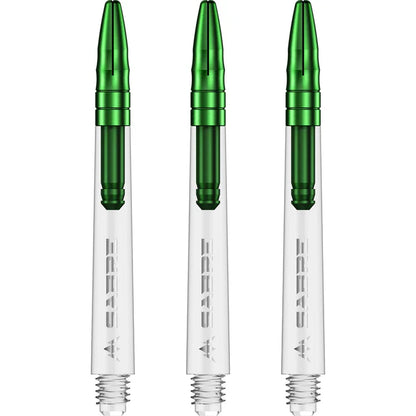 Mission Sabre Clear-Green Top Polycarbonate Dart Shaft Stem image 0