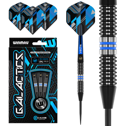 Winmau Galactics 90% Tungsten Steel Tip Dart Set image 0