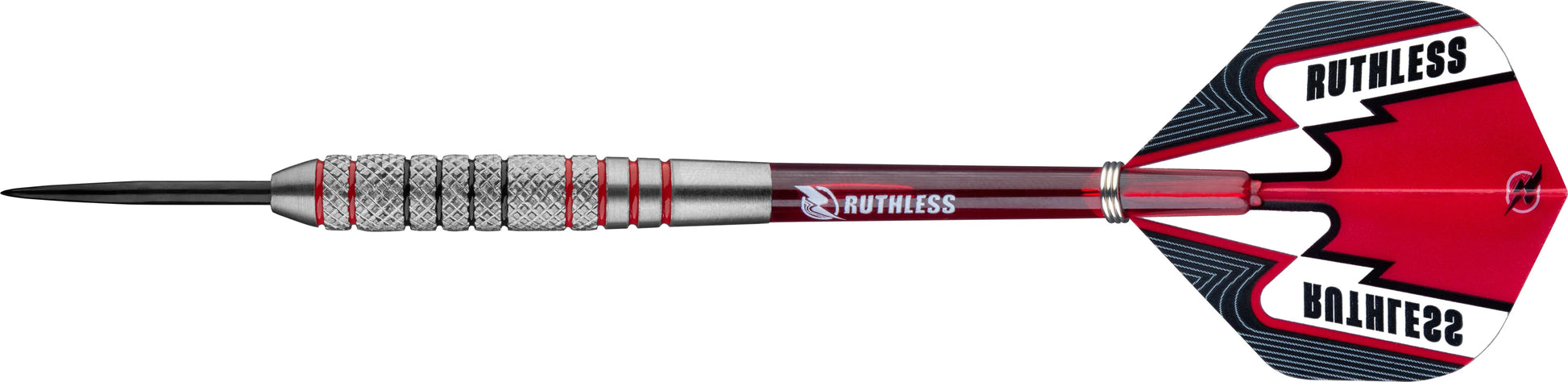 Ruthless Winners Black & Red - Knurkled - Steel Tip Dart Set - 26g image 1