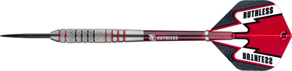 Ruthless Winners Black & Red - Knurkled - Steel Tip Dart Set - 26g image 1