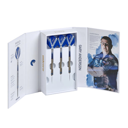 Unicorn Gary Anderson World Champion Phase 5 Steel Tip Dart Set image 1