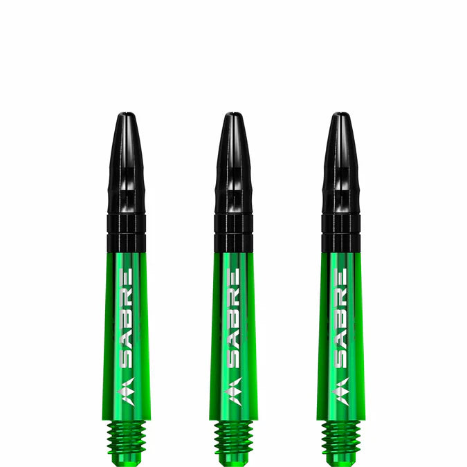 Mission Sabre Green-Black Top Polycarbonate Dart Shaft Stem image 2