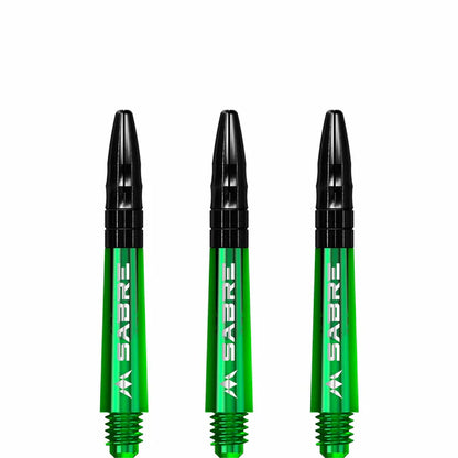 Mission Sabre Green-Black Top Polycarbonate Dart Shaft Stem image 2