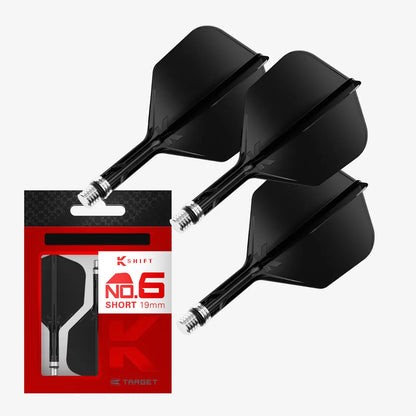 Target K-Shift Black No6 Spinning Integrated Flight & Shaft