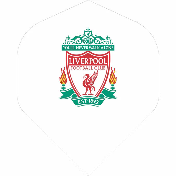 Liverpool FC Official Licensed LFC F2 White Main Crest 100 Micron No2 Dart Flights