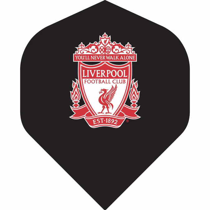 Liverpool FC Official Licensed LFC F4 Black Red Crest 100 Micron No2 Dart Flights
