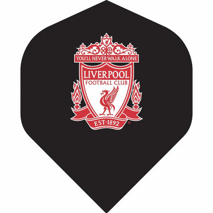 Liverpool FC Official Licensed LFC F4 Black Red Crest 100 Micron No2 Dart Flights