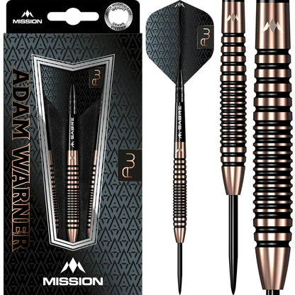 Mission Adam Warner Bronze Titanium 90% Tungsten Steel Tip Dart Set