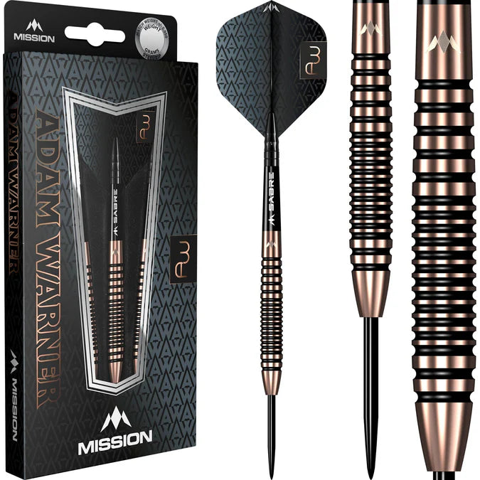 Mission Adam Warner Bronze Titanium 90% Tungsten Steel Tip Dart Set