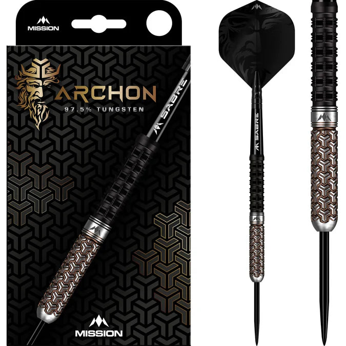 Mission Archon Black & Bronze PVD 97.5% Tungsten Steel Tip Dart Set
