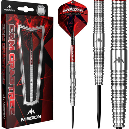 Mission Cam Crabtree Natural 95% Tungsten Steel Tip Dart Set
