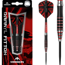 Mission Darryl Fitton Electro Black & Red 95% Tungsten Steel Tip Dart Set